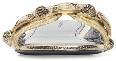 Shop (Women) Balenciaga Cagole Slide 'Metallic Gold' 694342WBDK18080