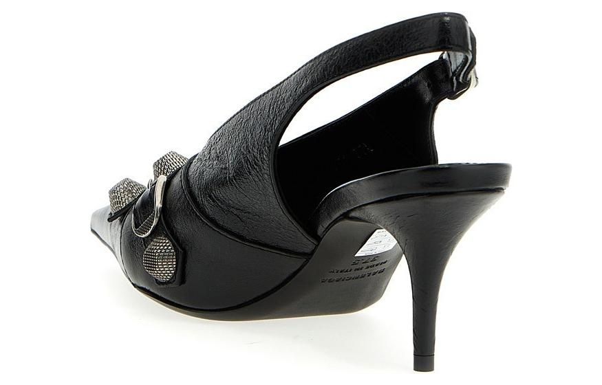 Shop (W) Balenciaga Cagole Slingback 70mm Hak Tinggi 'Hitam' 714251WAD4E1081