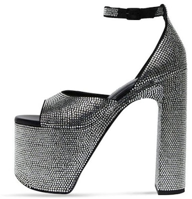 (Women) Balenciaga Camden 'Diamond Buckle High Heel' Sandals White Black 742409WBC511000 Buy (Women) Balenciaga Camden 'Diamond Buckle High Heel' Sandals White Black 742409WBC511000