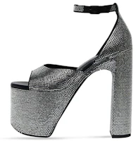 (Women) Balenciaga Camden 'Diamond Buckle High Heel' Sandals White Black 742409WBC511000 (Women) Balenciaga Camden 'Diamond Buckle High Heel' Sandals White Black 742409WBC511000