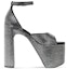 Order (W) Balenciaga Camden 'Diamond Buckle High Heel' Sandal Putih Hitam 742409WBC511000