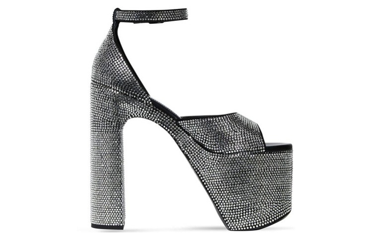 Order (W) Balenciaga Camden ''Sandali con Tacco Alto e Fibbia Diamante'' Bianco Nero 742409WBC511000