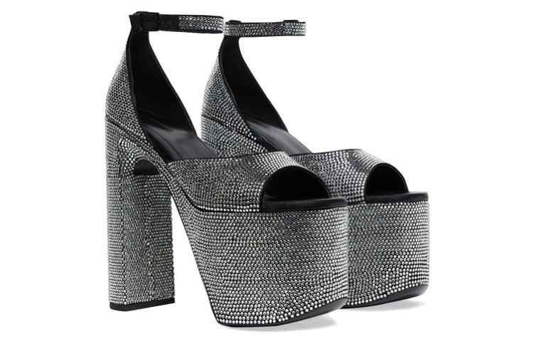 Lookbook (W) Balenciaga Camden ''Sandali con Tacco Alto e Fibbia Diamante'' Bianco Nero 742409WBC511000