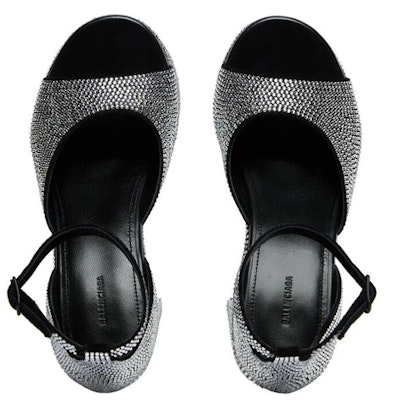 (Women) Balenciaga Camden 'Diamond Buckle High Heel' Sandals White Black 742409WBC511000 Shop (Women) Balenciaga Camden 'Diamond Buckle High Heel' Sandals White Black 742409WBC511000