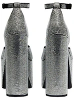 Details for Balenciaga 巴黎世家 camden 小牛皮 水鑽 搭扣高跟 時尚涼鞋 16cm 女款 白黑色