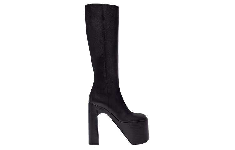 Lookbook (W) Balenciaga Camden Stivali Alti in Pelle Nera 742432WB9G11000
