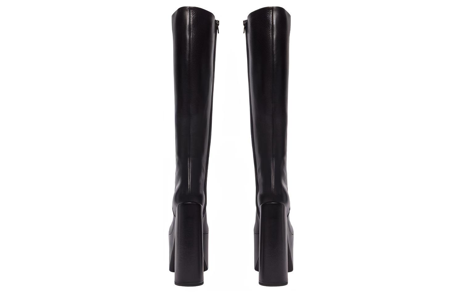 Purchase (W) Balenciaga Camden Stivali Alti in Pelle Nera 742432WB9G11000