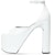(W) Balenciaga Camden Sandal Tumit Tinggi Berperincian Gesper 'Kulit Putih' 742308WA9809000