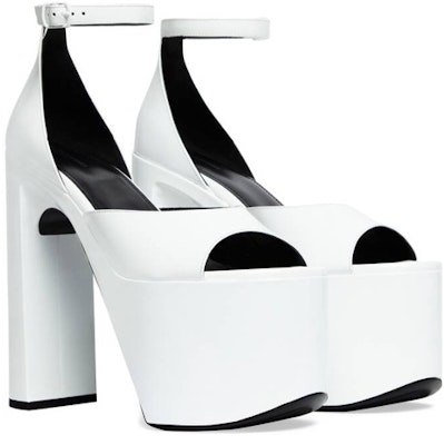 (Women) Balenciaga Camden High-Heel Buckle Sandals 'White Calfskin' 742308WA9809000 Lookbook (Women) Balenciaga Camden High-Heel Buckle Sandals 'White Calfskin' 742308WA9809000