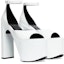 Lookbook (W) Balenciaga Camden Sandal Tumit Tinggi Berperincian Gesper 'Kulit Putih' 742308WA9809000