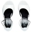 Shop (W) Balenciaga Camden Sandal Tumit Tinggi Berperincian Gesper 'Kulit Putih' 742308WA9809000