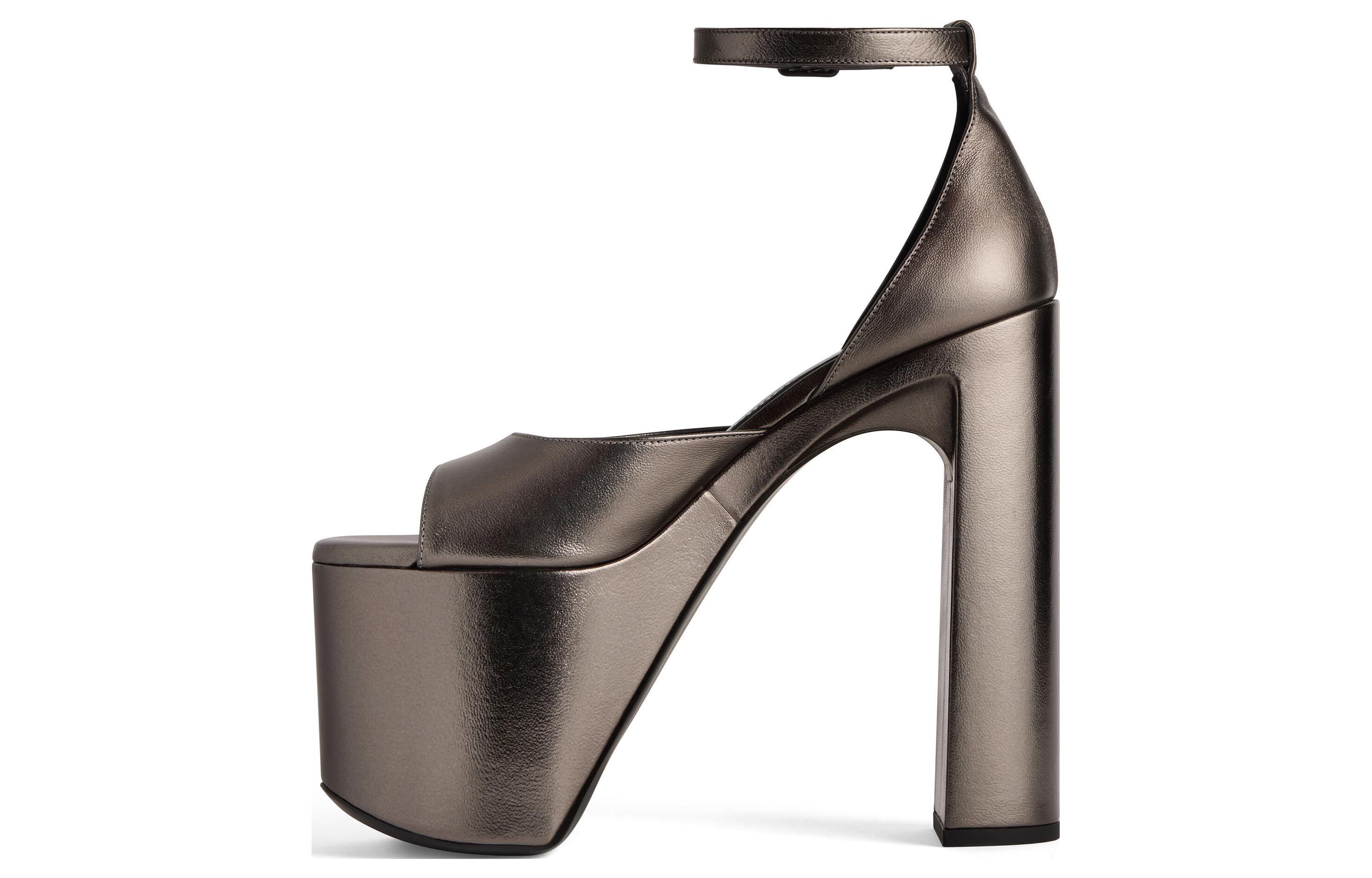 (Women) Balenciaga Camden Leather Open-Toe Sandals 'Tan' 742308WBC701040