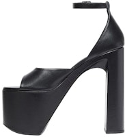 (Women) Balenciaga Camden 160mm Sandals Black Leather 742308WB9G11000 (Women) Balenciaga Camden 160mm Sandals Black Leather 742308WB9G11000