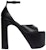 (W) Balenciaga Camden 160mm Sandal Kulit Hitam 742308WB9G11000