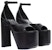 (W) Balenciaga Camden 160mm Sandal Kulit Hitam 742308WB9G11000