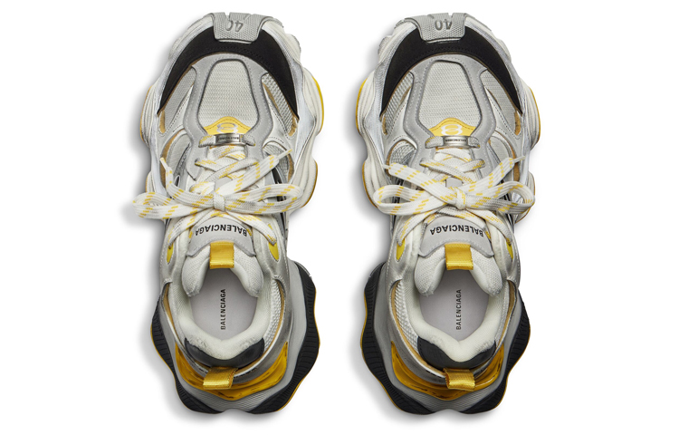 W) バレンシアガ カーゴスニーカー グレー/黒/黄 784339W2MV11170を