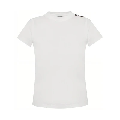 (Women) Balenciaga Casual Rose Short Sleeve T-Shirt White 571213TEVB69044