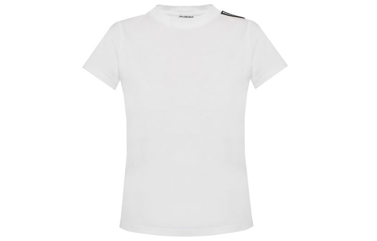 Order (W) 巴黎世家玫瑰图案白色短袖休闲T恤 571213TEVB69044