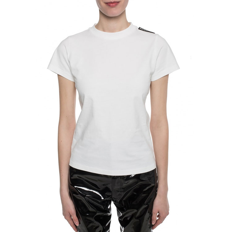 Shop (W) 巴黎世家玫瑰图案白色短袖休闲T恤 571213TEVB69044