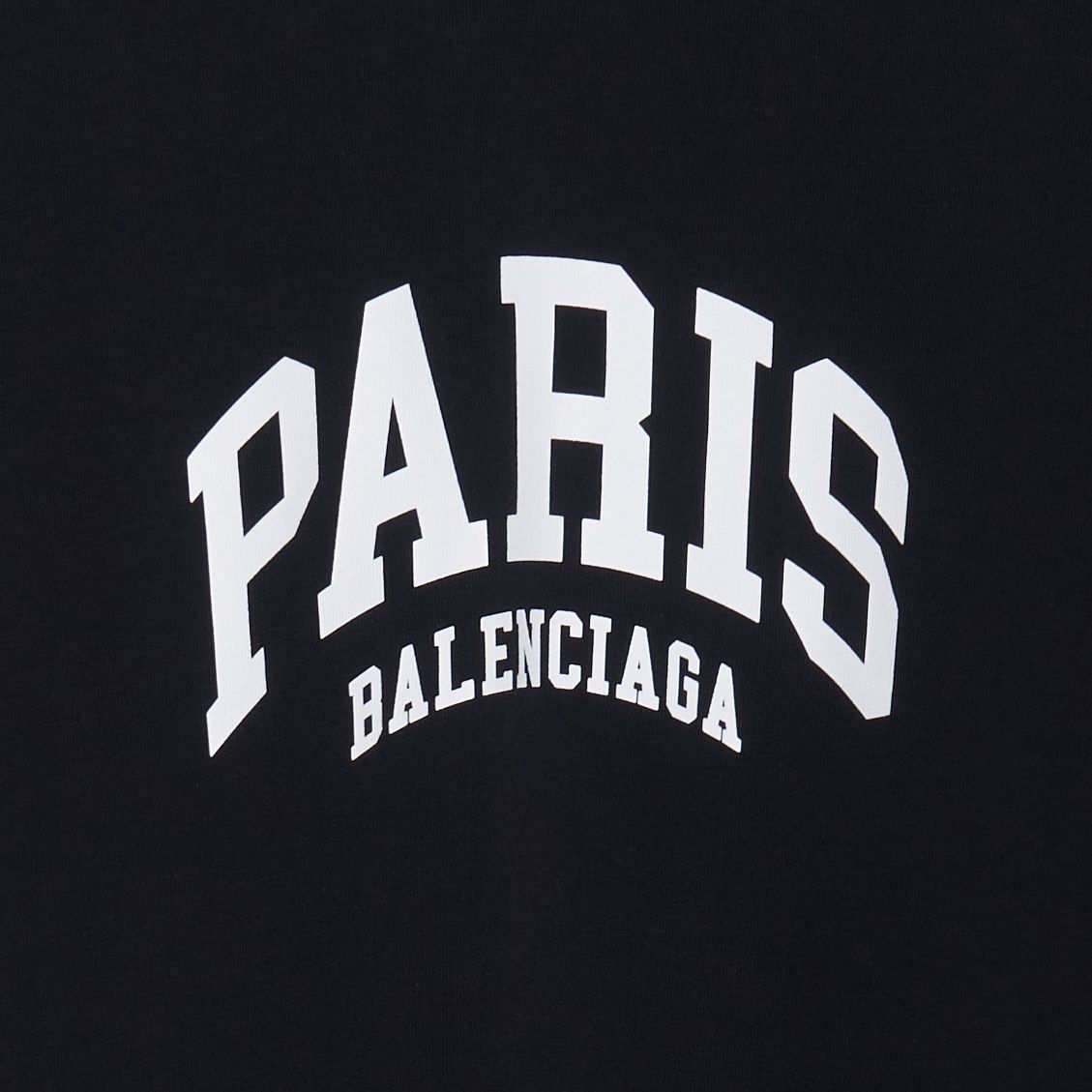 (Women) Balenciaga Cities Paris SS22 Logo Print  Oversized Black T-Shirt. 612965TLVL71070 圖 4