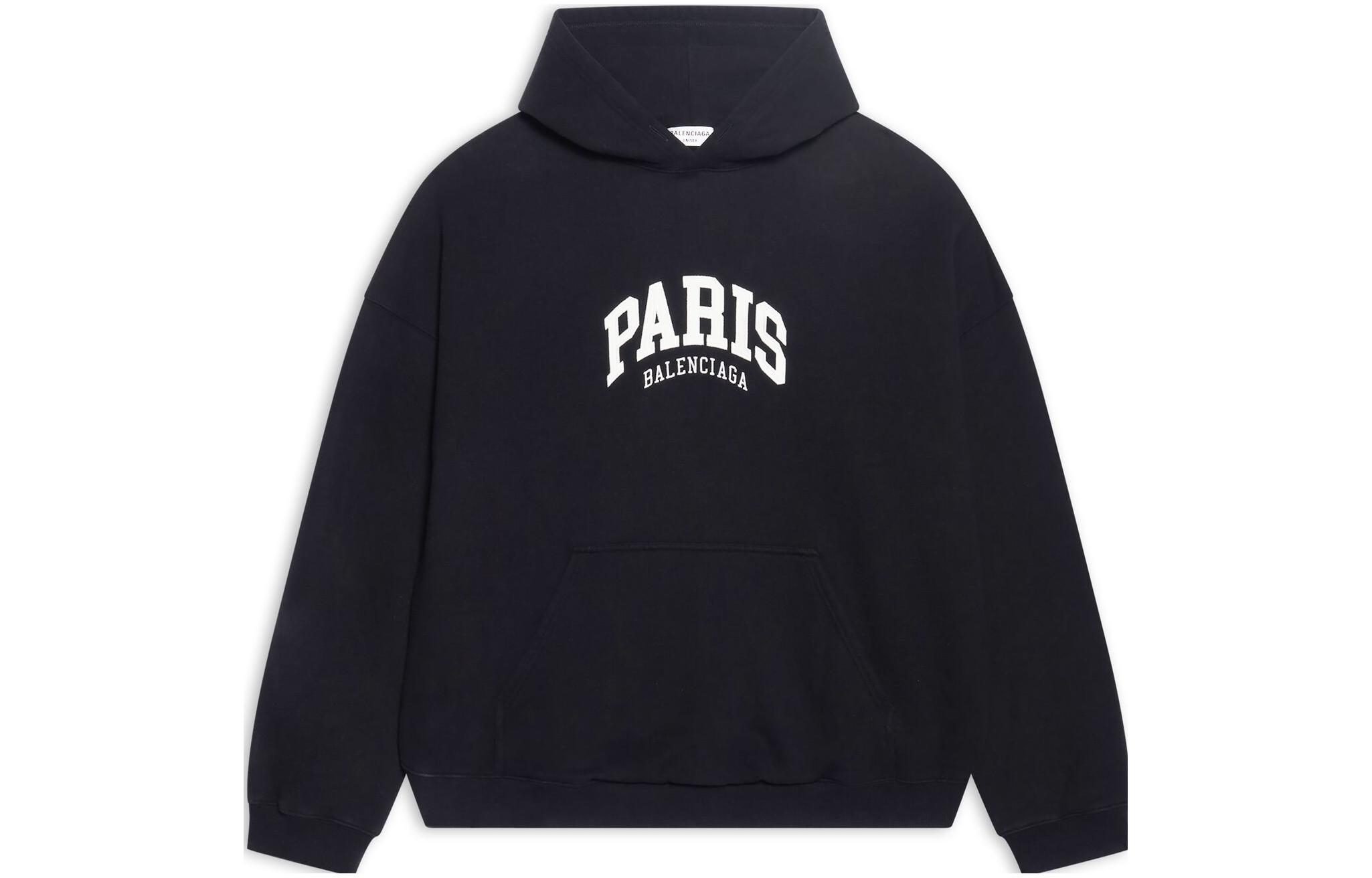 (Women) Balenciaga City Series SS22 Logo Print Oversized Hoodie Women’s Black 675003TLVL81070 圖 2