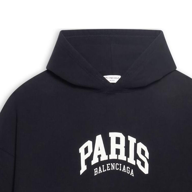 (Women) Balenciaga City Series SS22 Logo Print Oversized Hoodie Women’s Black 675003TLVL81070 圖 6