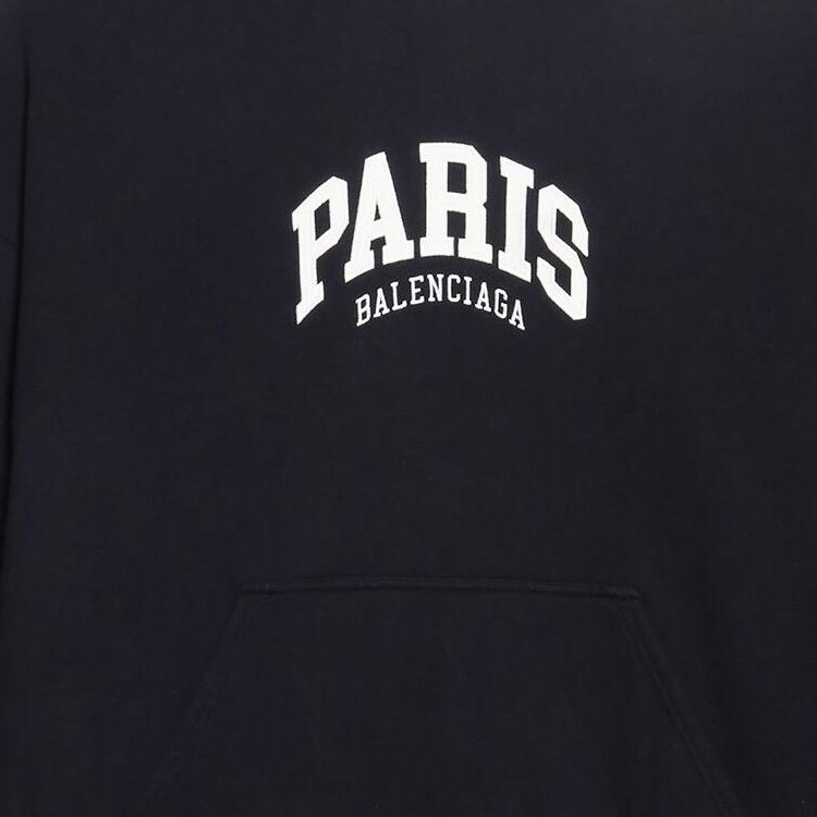 (Women) Balenciaga City Series SS22 Logo Print Oversized Hoodie Women’s Black 675003TLVL81070 圖 7