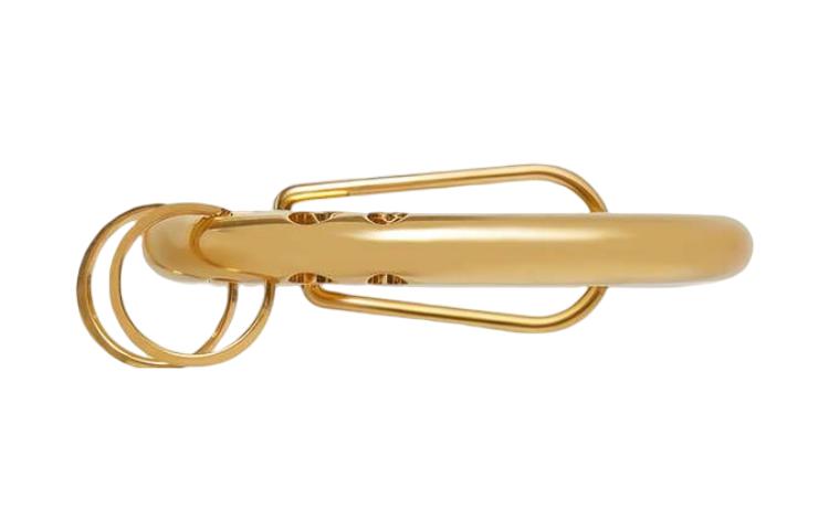 Lookbook (W) 巴黎世家金色黃銅切割細節手鐲。 696019TZ17G0705