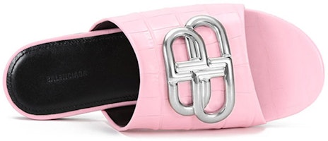 (W) Balenciaga BB Cosy Mules 'Pink Black' - Sandal Mewah Warna Pink Hitam 629537WA9D35681 Purchase (W) Balenciaga BB Cosy Mules 'Pink Black' - Sandal Mewah Warna Pink Hitam 629537WA9D35681