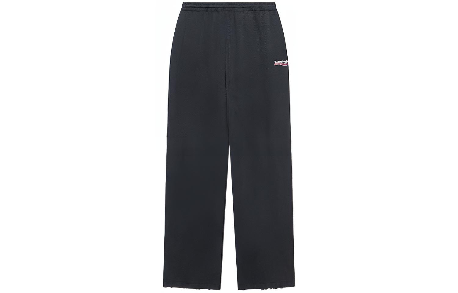 Order (W) Balenciaga 可口可樂標誌針織直筒運動褲 女款 黑色 674594TKVI99034