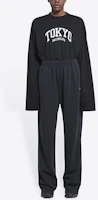 Shop (W) Balenciaga 可口可樂標誌針織直筒運動褲 女款 黑色 674594TKVI99034
