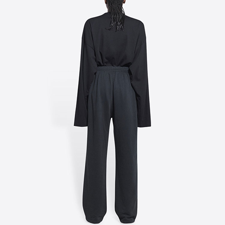 Purchase (W) Balenciaga 可口可樂標誌針織直筒運動褲 女款 黑色 674594TKVI99034