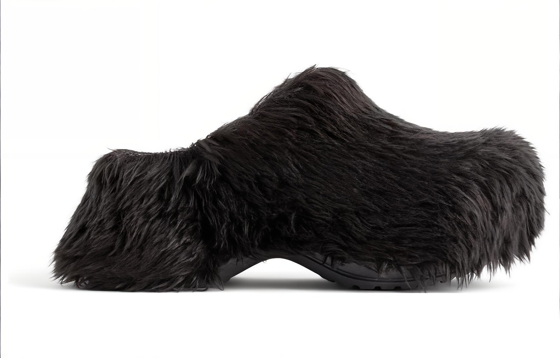 (W) Balenciaga Crocs Mules 'Black Fake Fur on Rubber' 圖 2