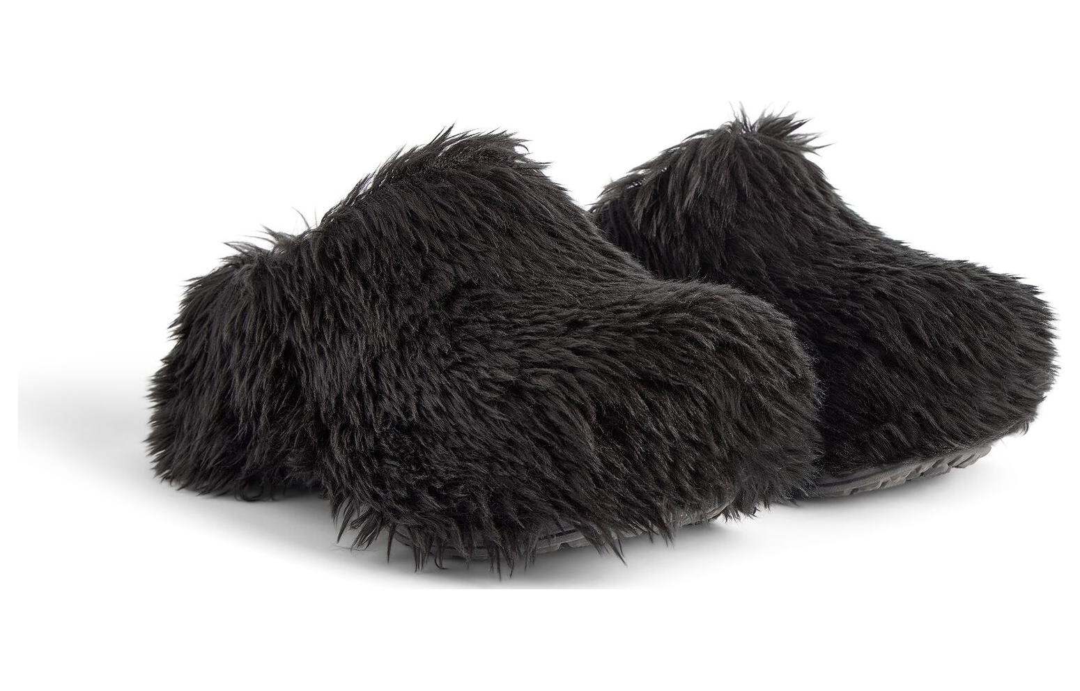 (W) Balenciaga Crocs Mules 'Black Fake Fur on Rubber' 圖 3