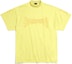 Order (Women) Balenciaga Darkwave Oversized Yellow T-Shirt Letter Print Crewneck Casual Fit. 739028TPVN57175