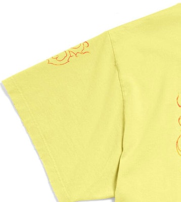 (Women) Balenciaga Darkwave Oversized Yellow T-Shirt Letter Print Crewneck Casual Fit. 739028TPVN57175 Sizing (Women) Balenciaga Darkwave Oversized Yellow T-Shirt Letter Print Crewneck Casual Fit. 739028TPVN57175