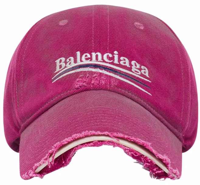 women-balenciaga-distressed-logo-cotton-cap-pink-baseball-hat-673320410-b20517