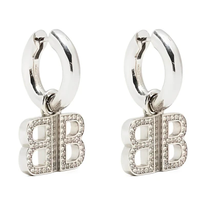 (Women) Balenciaga Double B Brass Earrings for Women. 742704TZ05S