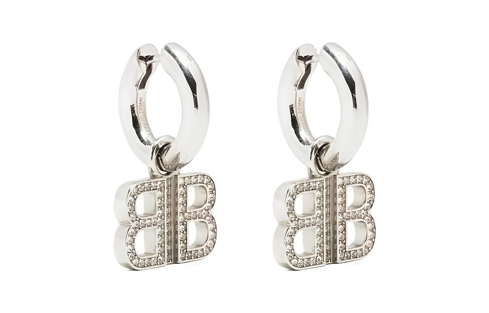 (Women) Balenciaga Double B Brass Earrings for Women. 742704TZ05S 圖 2
