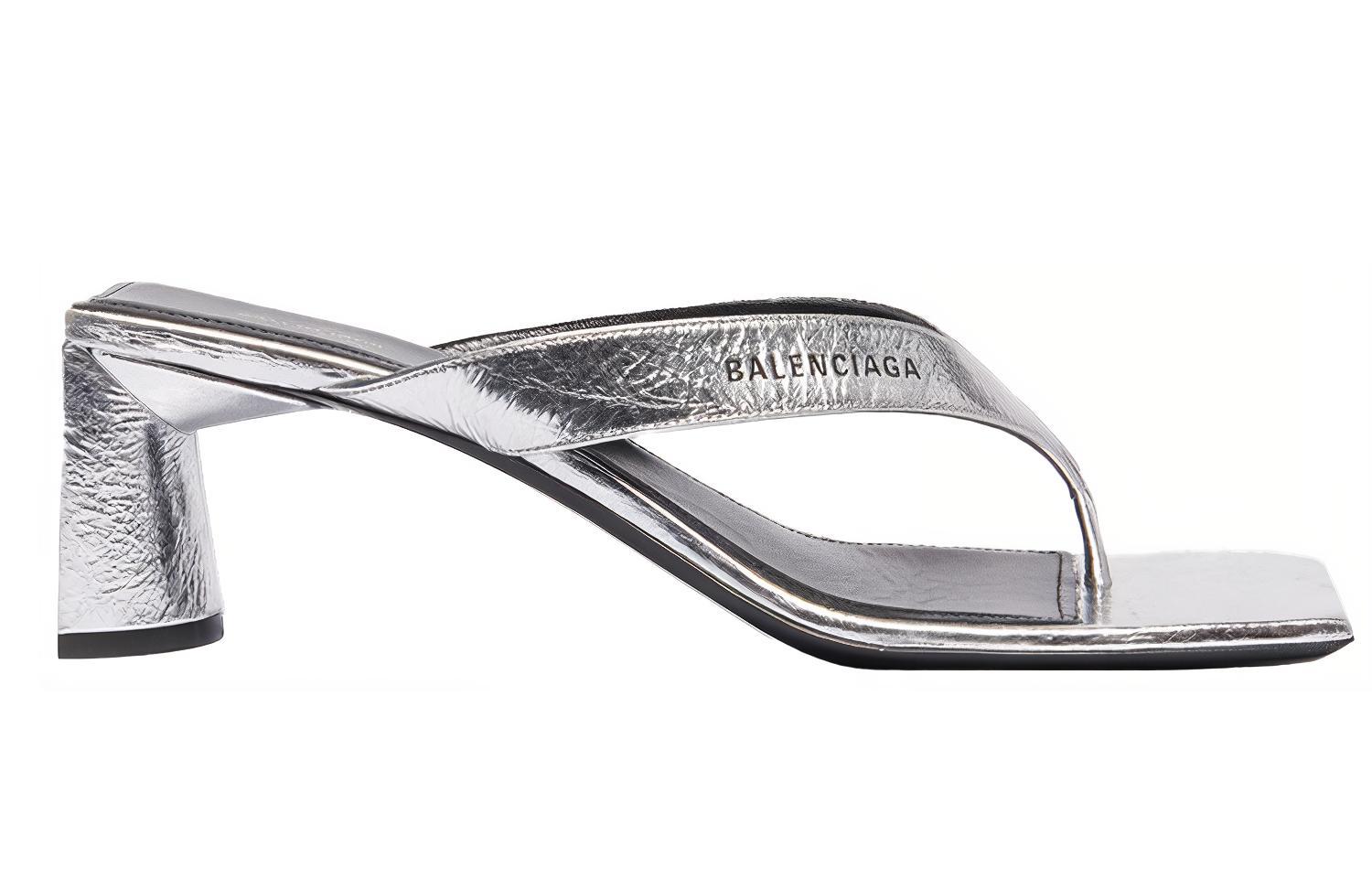 Order (Women) Balenciaga Double Square Sandals Silver 609639WA9738163