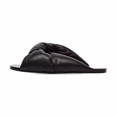(W) Balenciaga Drapy Flat Sandals 'Black'