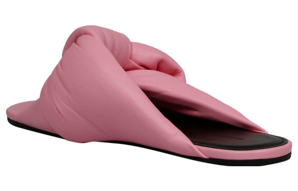 Shop (W) Balenciaga Drapy Ciabatte in Pelle ''Rosa'' 636576WA2M05048