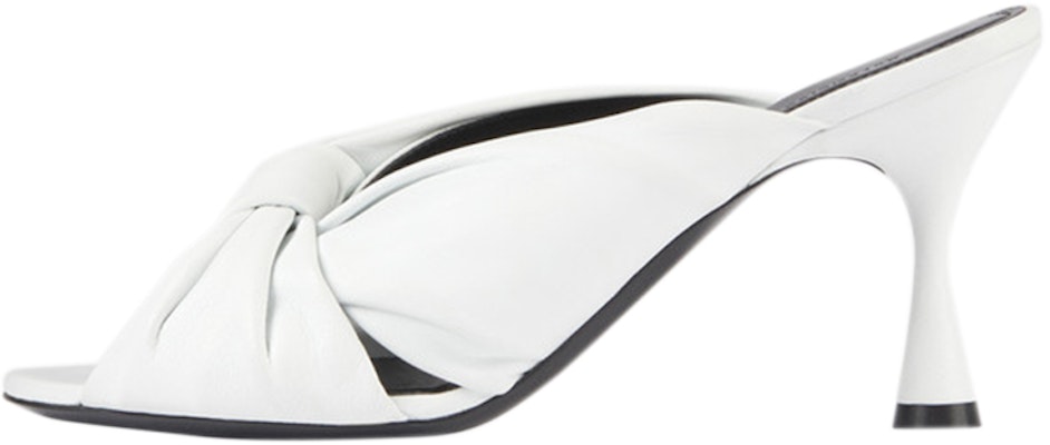 (Women) Balenciaga Drapy Mules White 617574WA2M09002 Buy (Women) Balenciaga Drapy Mules White 617574WA2M09002