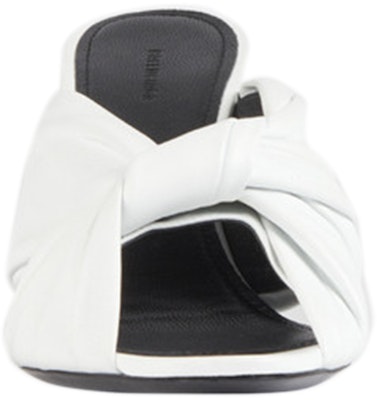 (Women) Balenciaga Drapy Mules White 617574WA2M09002 Shop (Women) Balenciaga Drapy Mules White 617574WA2M09002