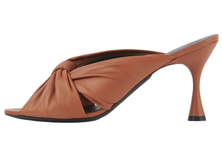 (Women) Balenciaga Drapy Sandals Brown 617574WA2M02121