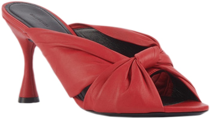 (Women) Balenciaga Drapy Sheep Leather Mules Red 617574WA2M06511 Order (Women) Balenciaga Drapy Sheep Leather Mules Red 617574WA2M06511