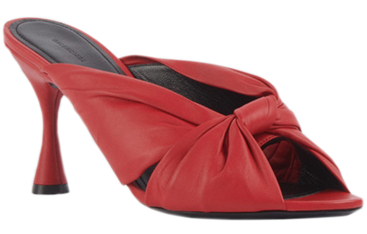 Order (W) Balenciaga Drapy Leren Mules Rood Dames 617574WA2M06511