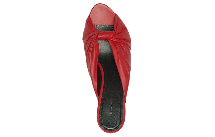 Lookbook (W) Balenciaga Drapy Leren Mules Rood Dames 617574WA2M06511