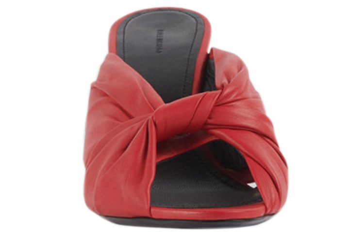 Shop (W) Balenciaga Drapy Leren Mules Rood Dames 617574WA2M06511