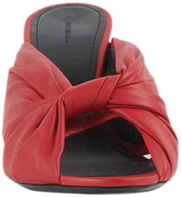 (W) Balenciaga Drapy Leren Mules Rood Dames 617574WA2M06511 Shop (W) Balenciaga Drapy Leren Mules Rood Dames 617574WA2M06511